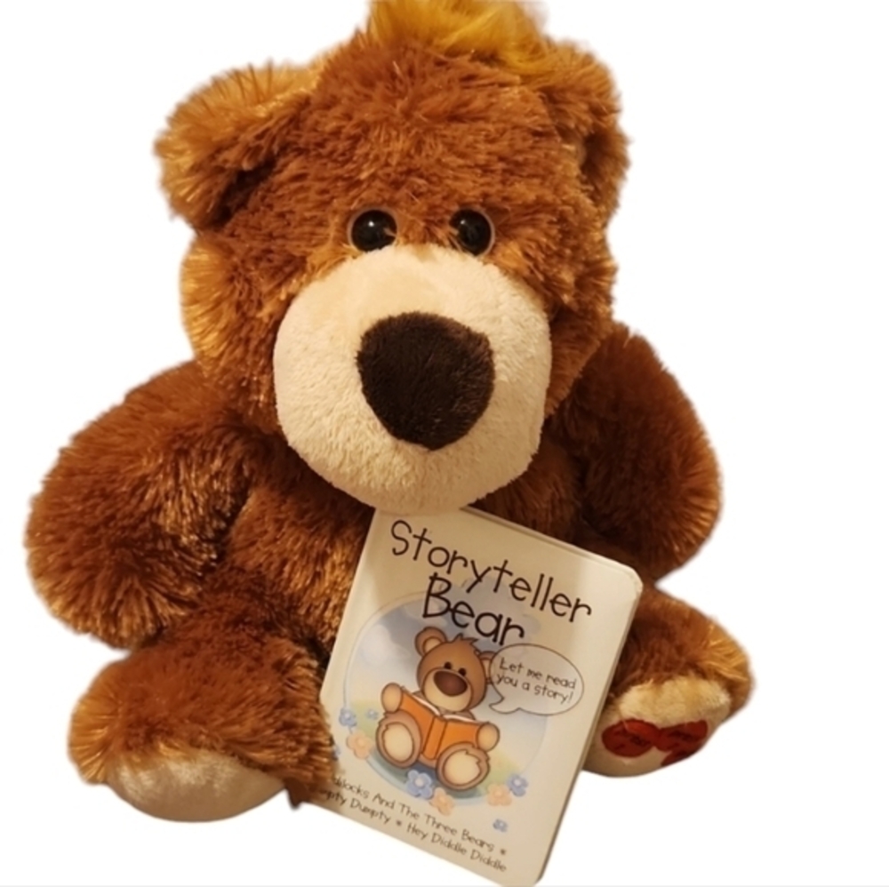 Storyteller Bear Imagine Nation Books Plush Bear Tells 3 Stories Mouth Moves 10"